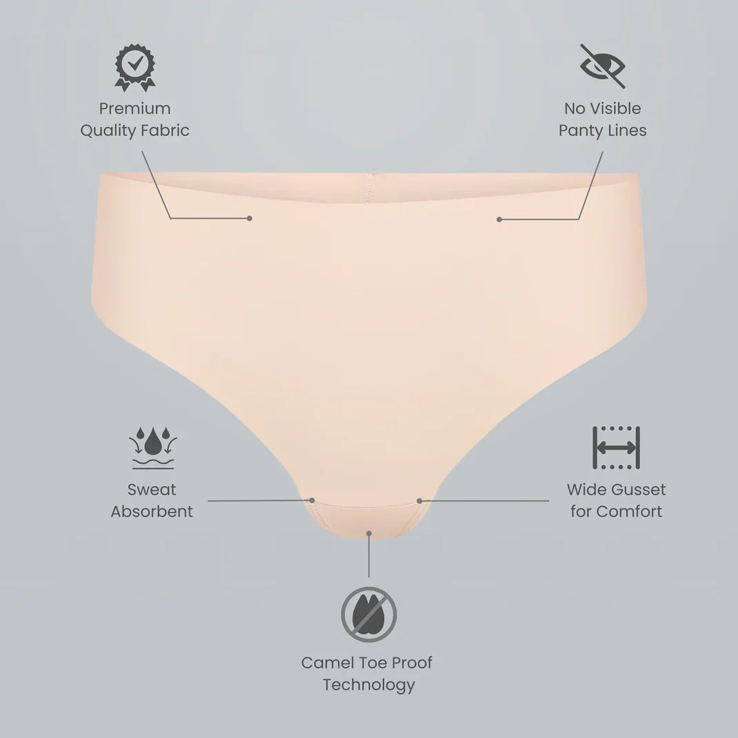 Seamless Camel Toe Thong